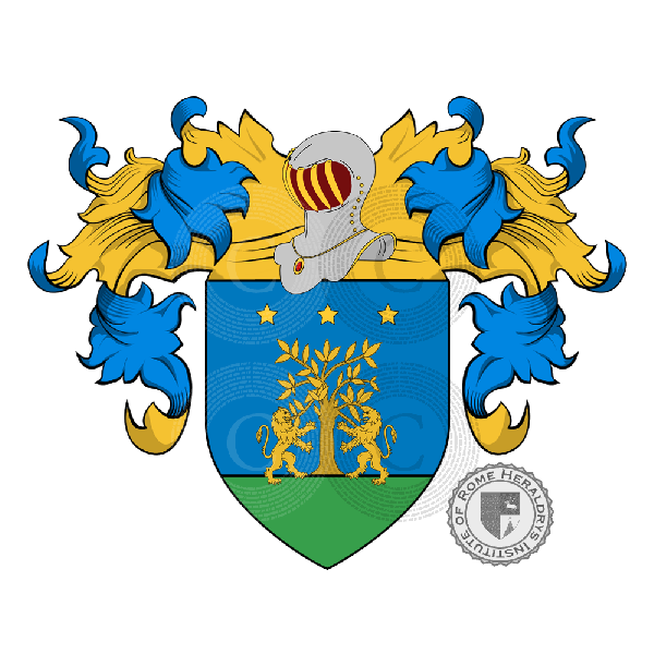Laureani o laureano family Coat of Arms