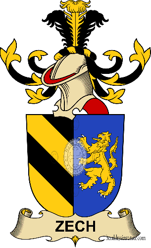 Zech (de Zehendfeld) family Coat of Arms