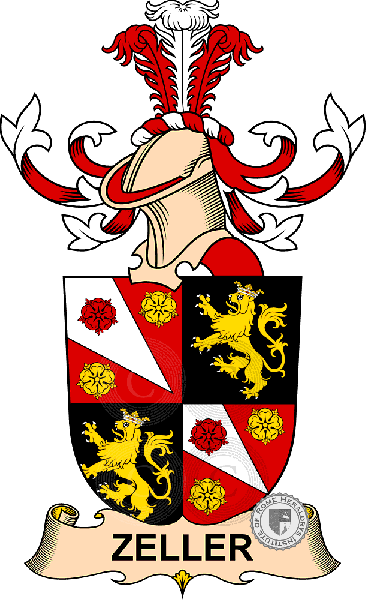 Zeller (de Rostenberg) family Coat of Arms