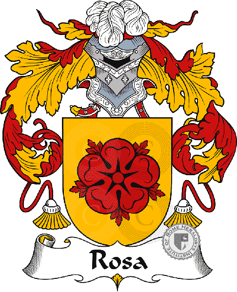 Rosa Or Rosas family Coat of Arms