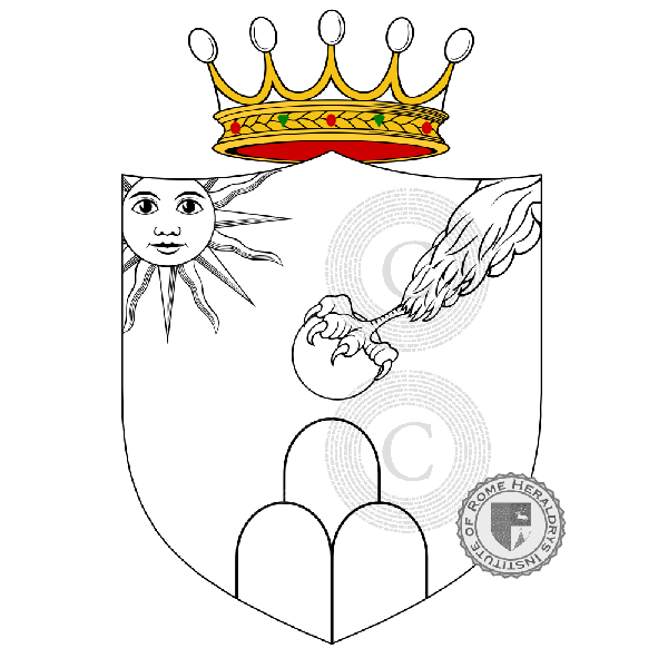 Piperni family Coat of Arms